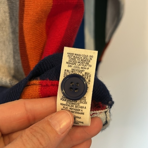 The Great Co Ed Striped V-neck Button Front Cardigan - Picture 6 of 10